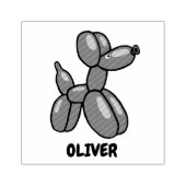 Leuk ballon dier hond aangepaste ontwerp rubberstempel (Afrduk)