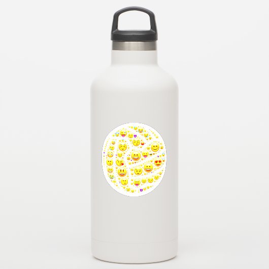 Leuk balthema rond vinyl netball Sticker (Waterfles)