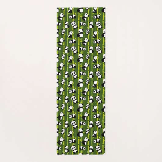 Leuk Bamboe Panda Beer Dier Aziatisch Patroon Yogamat (Achterkant)