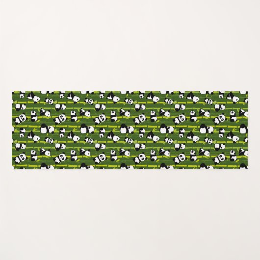 Leuk Bamboe Panda Beer Dier Aziatisch Patroon Yogamat (Voorkant (horizontaal))
