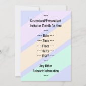 Leuk, Basic "78th BIRTHDAY SOIREE" Uitnodiging (Achterkant)