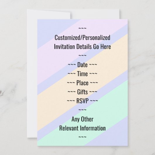 Leuk, Basic "78th BIRTHDAY SOIREE" Uitnodiging (Achterkant)