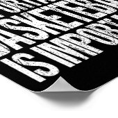 Leuk basketbal citaat Engels is belangrijk speler  Poster (Hoek)