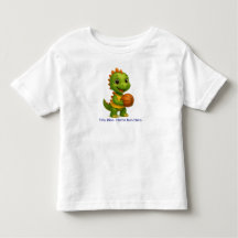 Leuk basketbal dinosaurus shirt voor kinderen