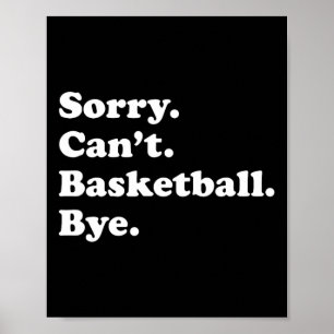 Leuk Basketbal Gift voor Mannen Vrouwen Jongens of Poster