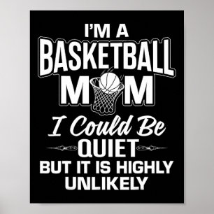 Leuk basketbal mam merch - Uniek Schattige moms on Poster