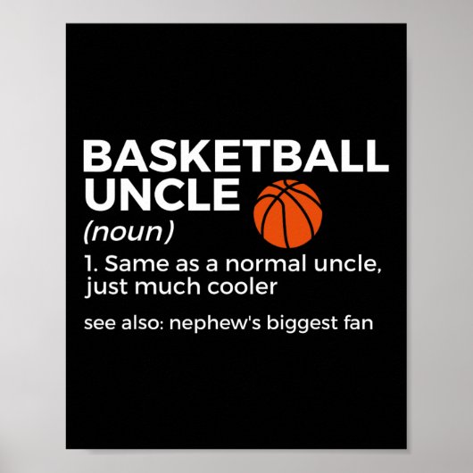 Leuk basketbal oom definitie neef's grootste F Poster (Voorkant)