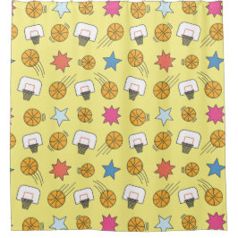 Leuk basketbal patroon douchegordijn