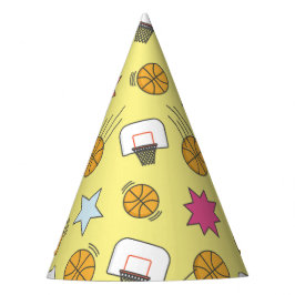 Leuk basketbal patroon feesthoedjes