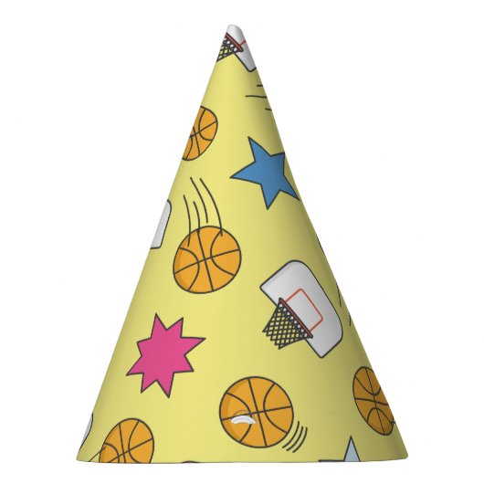 Leuk basketbal patroon feesthoedjes (Rechts)