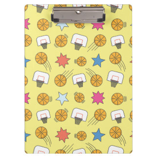 Leuk basketbal patroon klembord