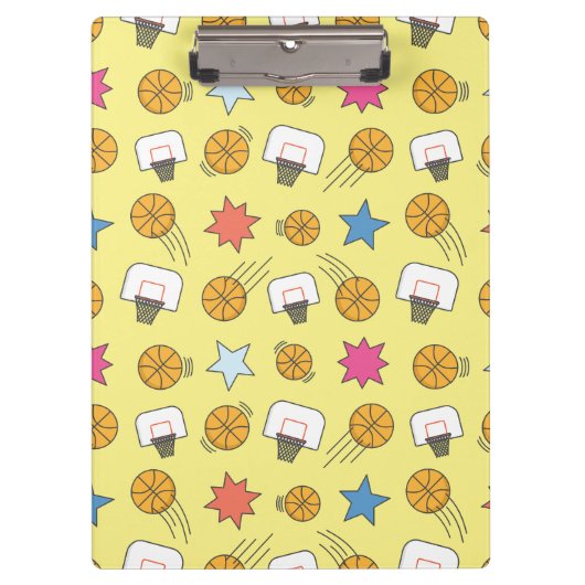 Leuk basketbal patroon klembord (Voorkant)