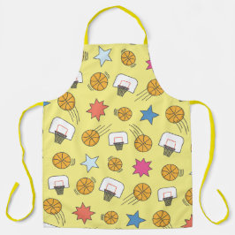 Leuk basketbal patroon schort
