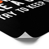 Leuk basketbal spelen als een meisje bal poster (Hoek)