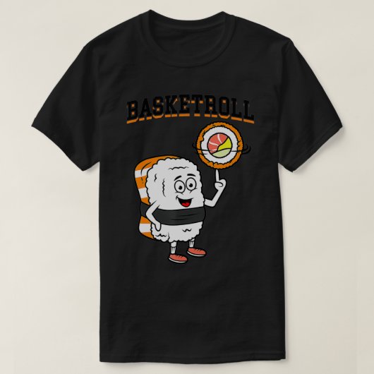 Leuk basketbal sushi t-shirt (Design voorkant)