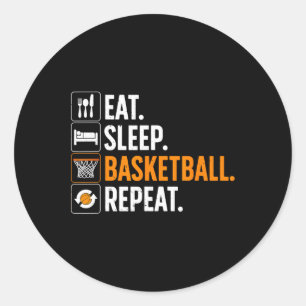 Leuk basketbal voor mannen vrouwen team sport bask ronde sticker