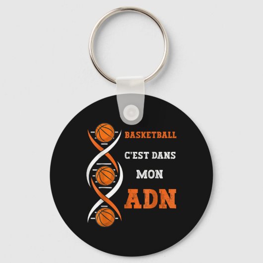Leuk basketbal zit in mijn DNA basketbal Sleutelhanger (Voorkant)