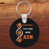 Leuk basketbal zit in mijn DNA basketbal Sleutelhanger (Voorkant)