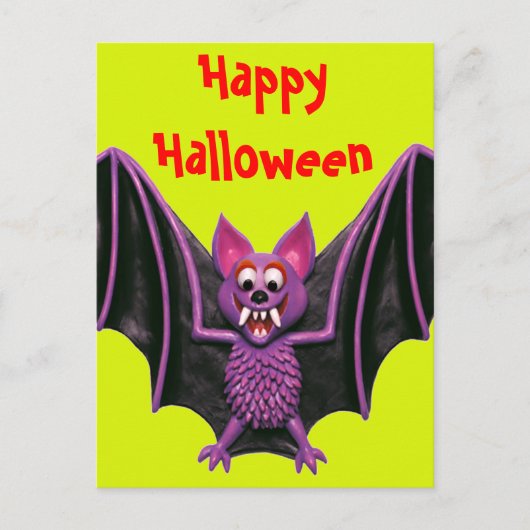 Leuk Bat Halloween Feest Feestdagenkaart (Voorkant)