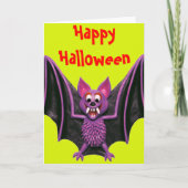 Leuk Bat Halloween Feest Kaart (Voorkant)