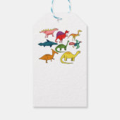 Leuk bedankje jongen 1e verjaardagsfeestje dinosau cadeaulabel (Achterkant)