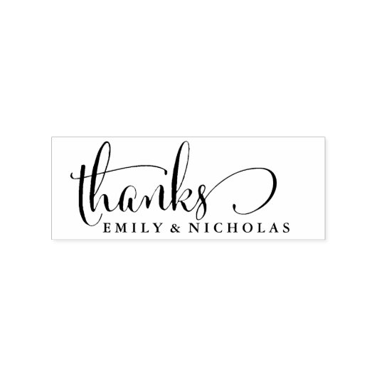 Leuk bedankje stempel met kalligrafie lettertype (Afrduk)