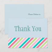 Leuk bedankt Stripes Briefkaart (Voorkant / Achterkant)