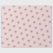 Leuk Beer & Ballonnen Meisje Cadeaupapier (Vlak)