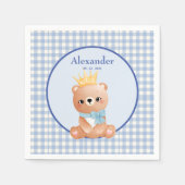 Leuk Beer Blue Gingham Servet (Voorkant)