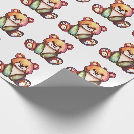 Leuk Beer Cool Teddy positief Cadeaupapier (Hoek)