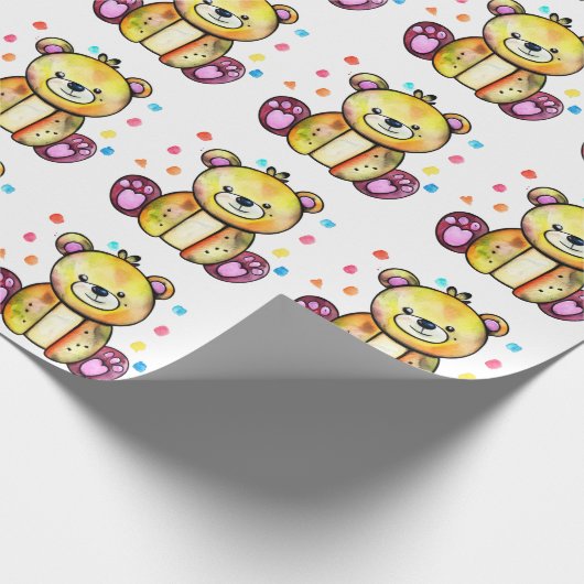 Leuk Beer Cool Teddy positief Cadeaupapier (Hoek)