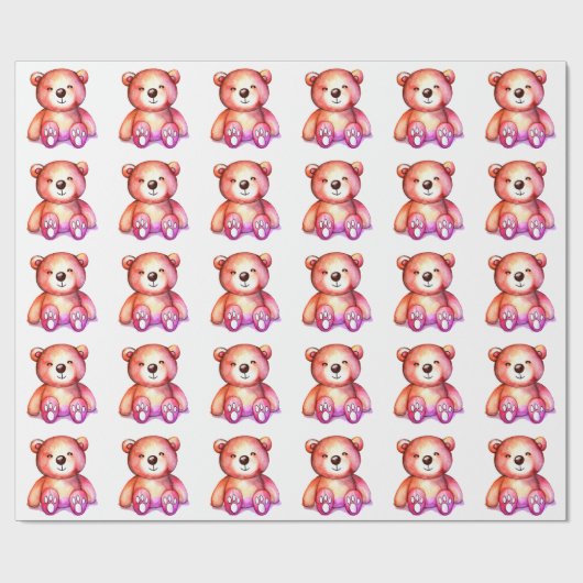 Leuk Beer Cool Teddy positief Cadeaupapier (Vlak)