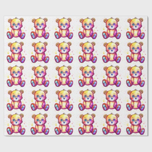 Leuk Beer Cool Teddy positief Cadeaupapier (Vlak)