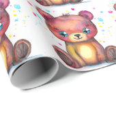 Leuk Beer Cool Teddy positief Cadeaupapier (Rol Hoek)