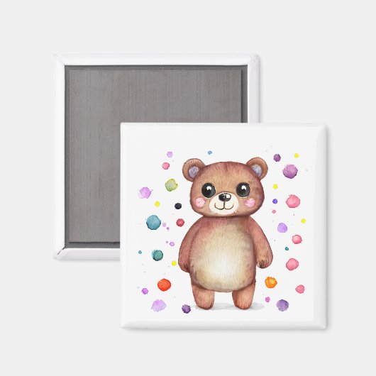 Leuk Beer Cool Teddy positief Magneet (Voorkant / Achterkant)