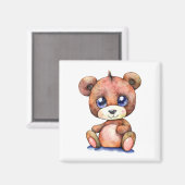 Leuk Beer Cool Teddy positief Magneet (Voorkant / Achterkant)