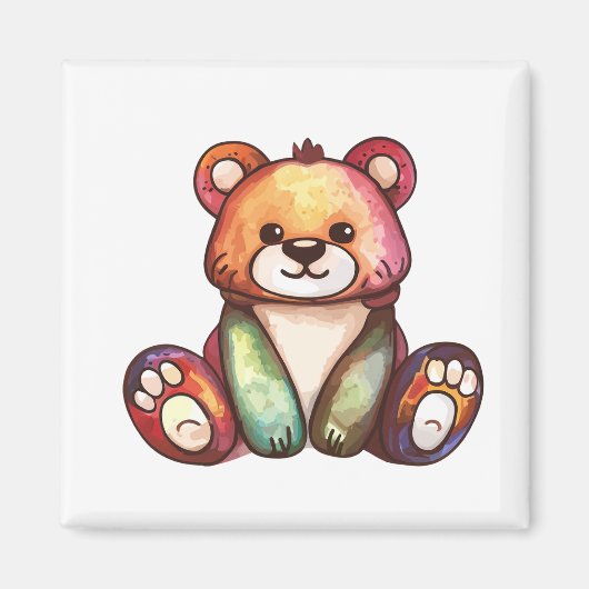 Leuk Beer Cool Teddy positief Magneet (Voorkant)