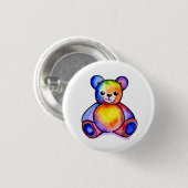 Leuk Beer Cool Teddy positief Ronde Button 3,2 Cm (Voorkant /achterkant)