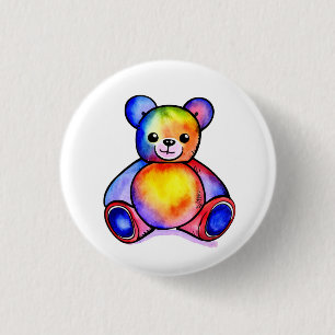 Leuk Beer Cool Teddy positief Ronde Button 3,2 Cm
