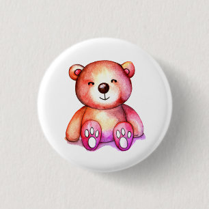 Leuk Beer Cool Teddy positief Ronde Button 3,2 Cm