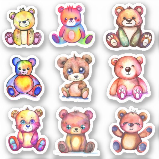 Leuk Beer Cool Teddy positief Sticker (Voorkant)