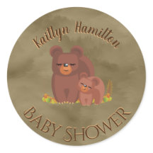 Leuk Beer Cub Boy Moeder Baby shower Woodland