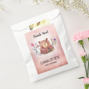 Leuk Beer en Bloemen Meisjes Verjaardag Bedankzakje