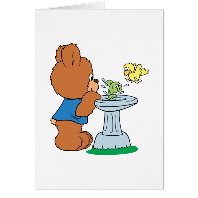 Leuk Beer en Vogelbadontwerp (Voorkant)