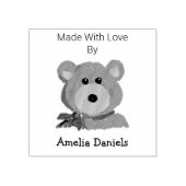 Leuk Beer gemaakt met Love Rubber Stamp Rubberstempel (Afrduk)