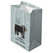 Leuk Beer Gepersonaliseerde Leeftijd Verjaardag Medium Cadeauzakje (Voorkant Gekanteld)