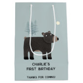 Leuk Beer Gepersonaliseerde Leeftijd Verjaardag Medium Cadeauzakje (Achterkant)