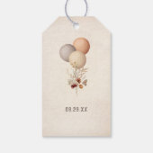 Leuk Beer Herfst Beary 1st Verjaardag Dank u Cadeaulabel (Achterkant)