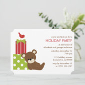 Leuk Beer Kerstfeest Kaart (Staand voorkant)