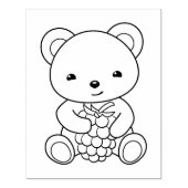 Leuk Beer met een bessen kleurplaat Rubberstempel (Afrduk)